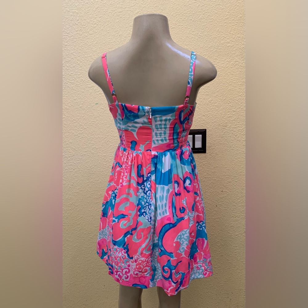 NWT $178 Lilly Pulitzer Size 2 Christine I’m So Jelly Multicolored Print Dress - Picture 6 of 12